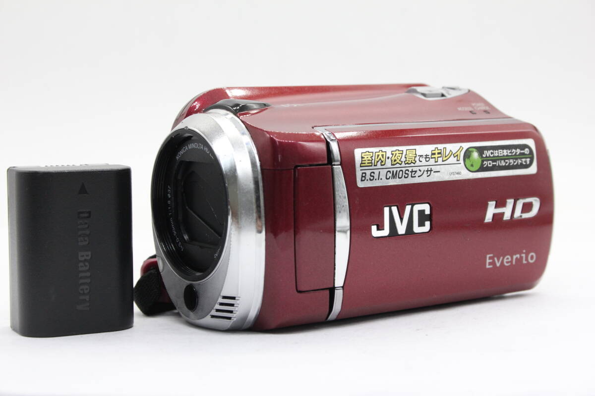 【返品保証】 【録画再生確認済み】JVC Everio GZ-HD620-R レッド 30x バッテリー付き ビデオカメラ v4251拍卖