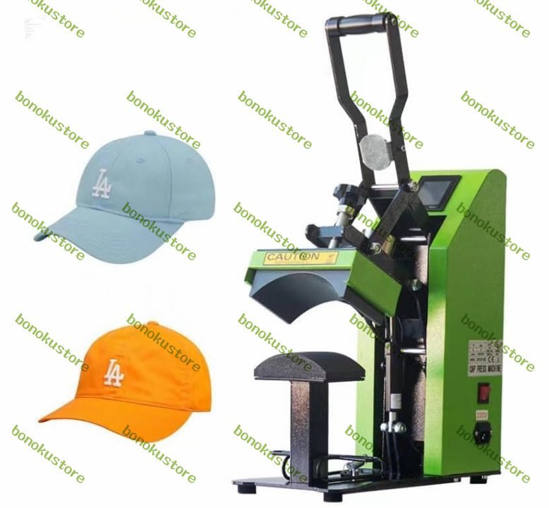 キャップ熱プレス機、9x15cm多機能熱プレスプレート転写プリンター帽子熱転写機、ピークキャップ、野球帽、トラックキャップ用拍卖