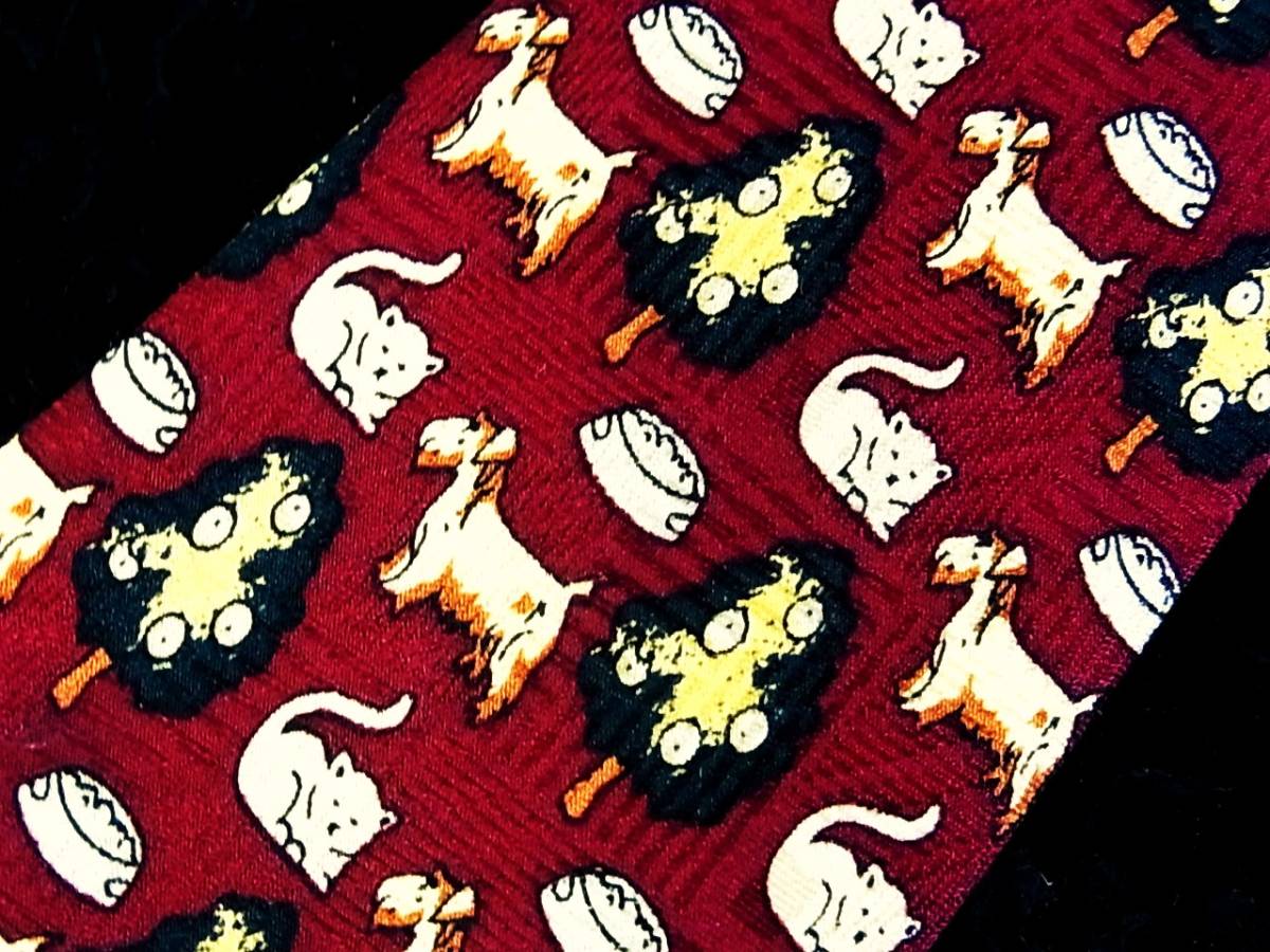 ☆♪★LA2235新品【子犬と山羊・動物】シルク100%♪ネクタイ★拍卖