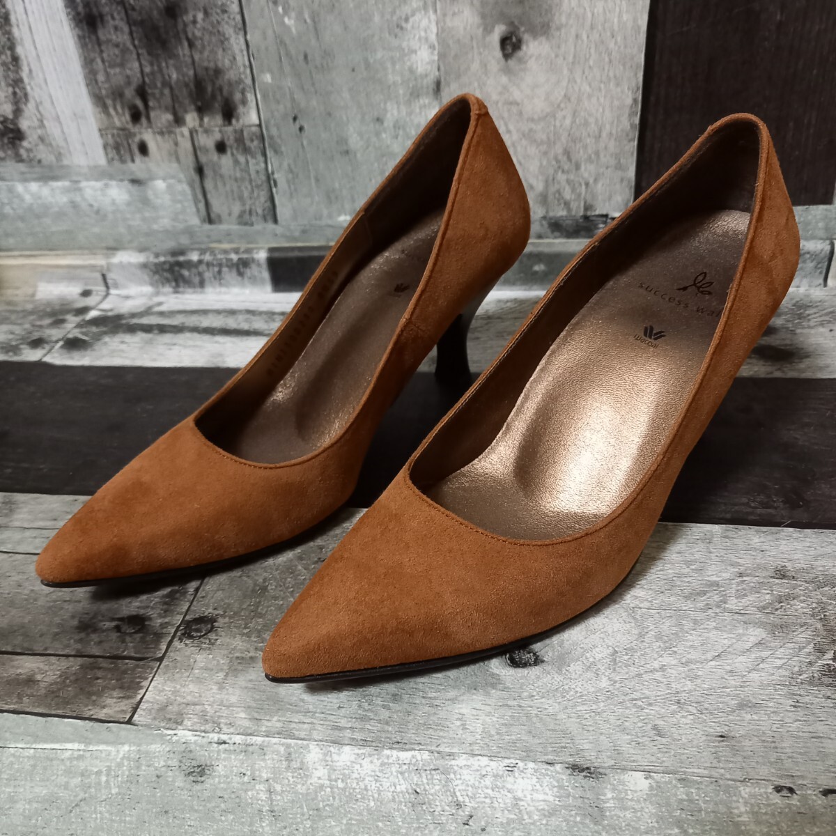 Wacoal SUCCESS WALK ワコール サクセスウォーク パンプス 23cm スエード ブラウン系 レディース拍卖