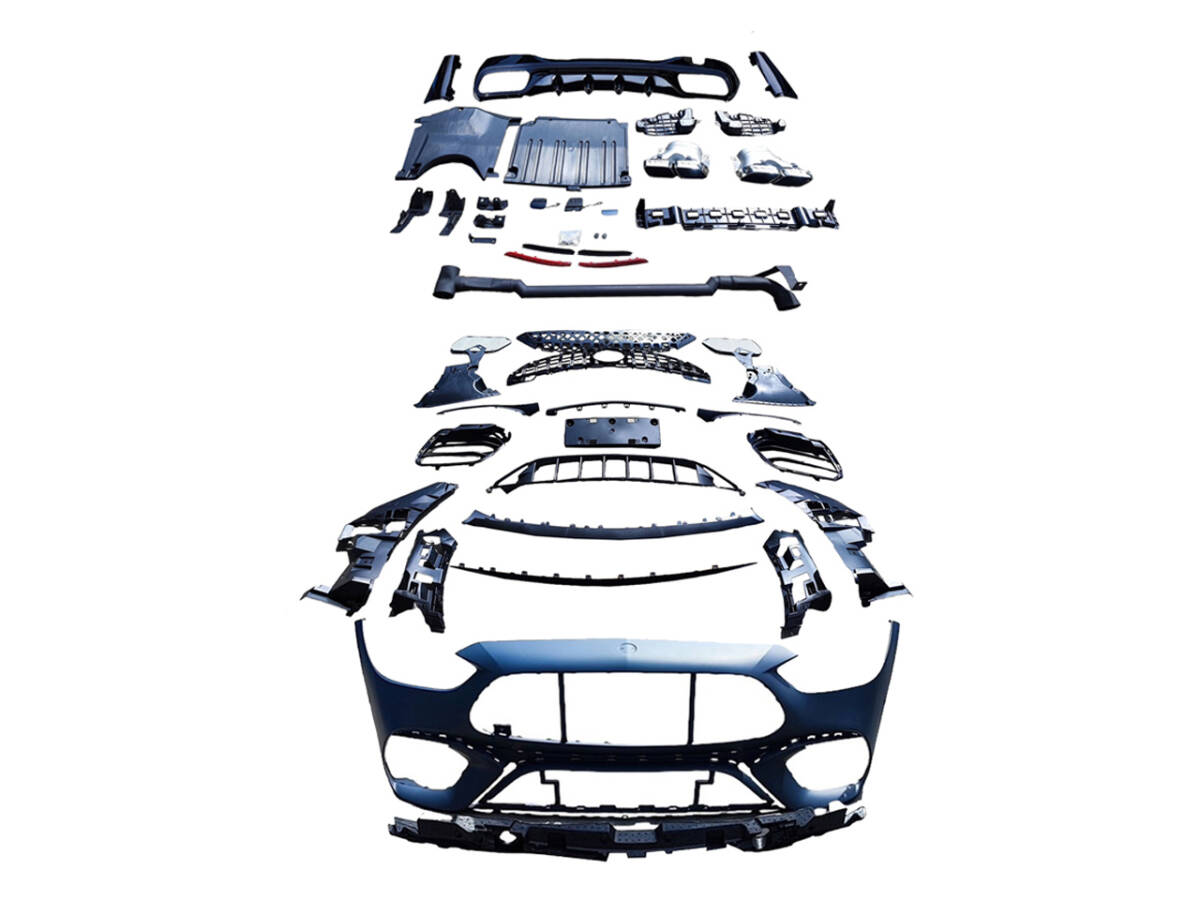 明日着 W206 ボディキット C63type ベンツ Cクラス 国内発送 フロント ディフューザー グリル カスタム エアロ パーツ 外装 部品 現行拍卖