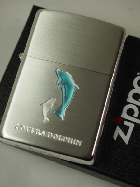 Zippo イルカ Lovers Dolphin シルバー青エポブルー 新品拍卖