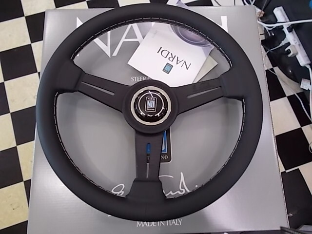 NARDI ナルディ Classic レザー N110 ブラックレザー&ブラックスポーク 330mm 送料無料拍卖