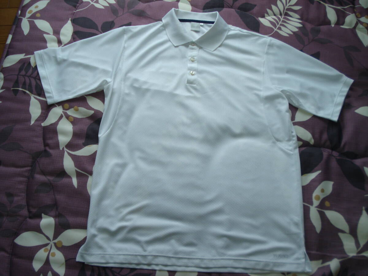 メッシュ素材で通気性抜群!ワンウオッシュタグ付き未使用!PLANET SPCG 半袖ポロシャツ WH(ホワイト) XO 訳有り未使用売切り!拍卖
