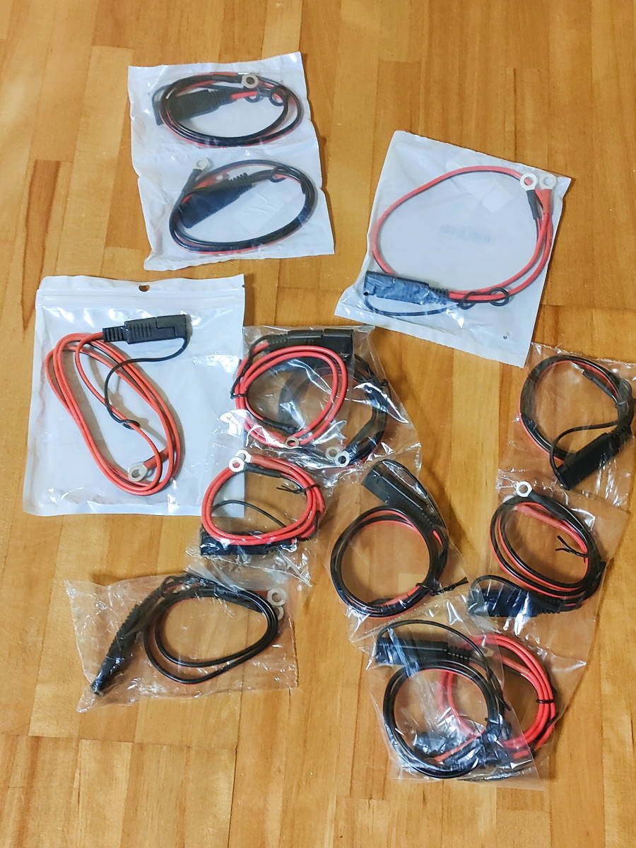 送料110円【訳あり】 SAEケーブル 50cm M5 日本製端子 ノーブランド ホンダ ヤマハ スズキ カワサキ 電装品 バイク カー バッテリー 拍卖