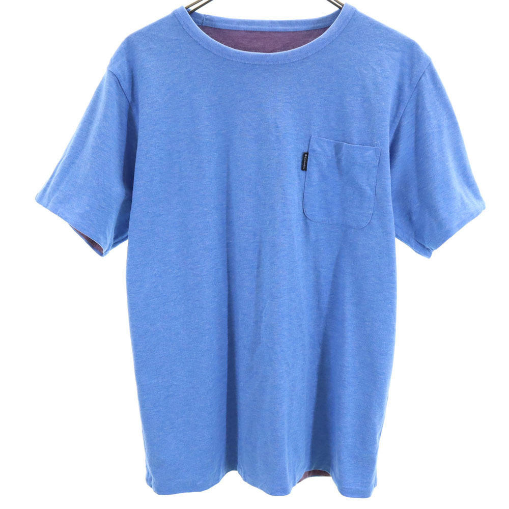 コロンビア アウトドア リバーシブル 半袖 Tシャツ ブルー×パープル系 Columbia メンズ拍卖
