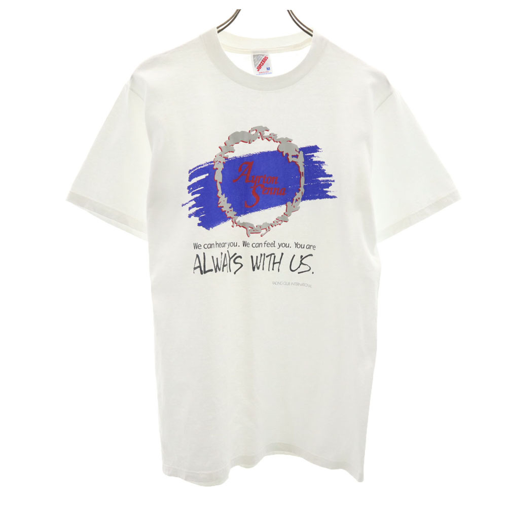 ジャージーズ 90s USA製 オールド 半袖 Tシャツ M ホワイト JERZEES メンズ拍卖