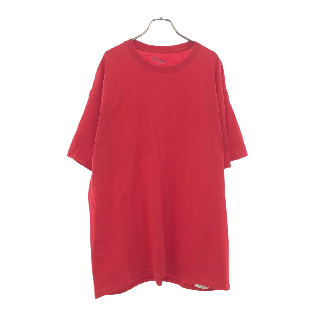 チャンピオン ロゴワッペン 半袖 Tシャツ 2XL レッド Champion ビッグサイズ メンズ拍卖