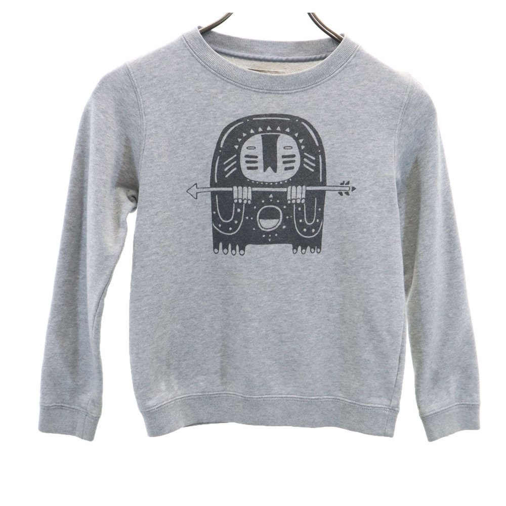 アクネ プリント 長袖 スウェット トレーナー 6 グレー ACNE キッズ拍卖