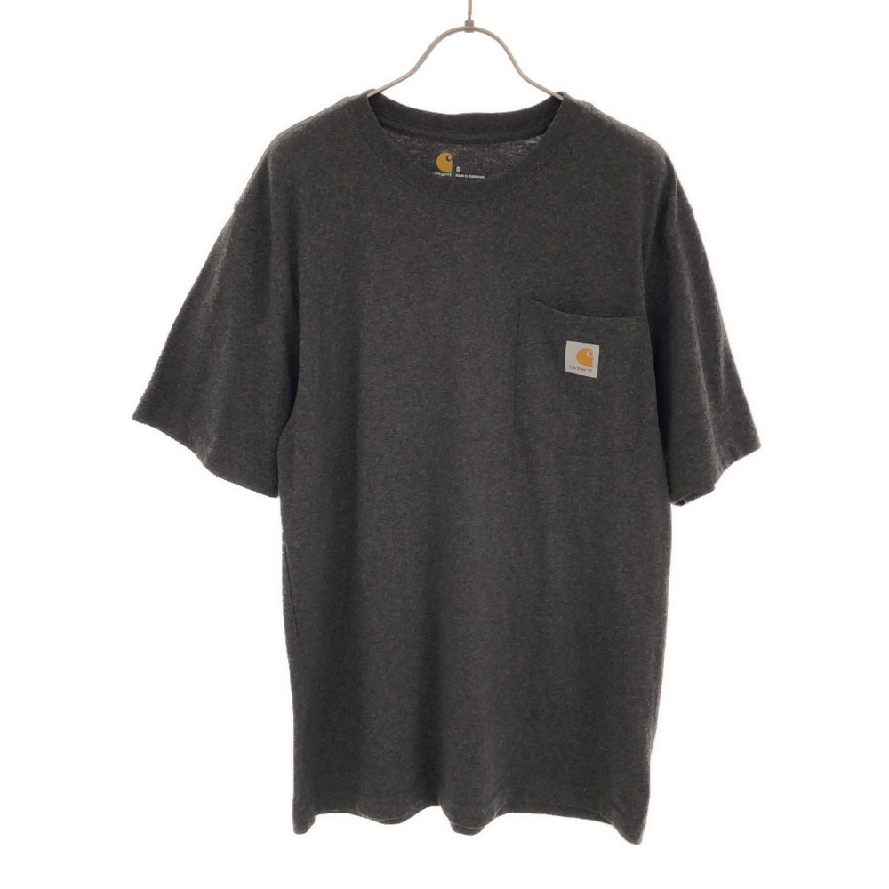 カーハート 半袖 Tシャツ S チャコールグレー Carhartt ポケT メンズ拍卖
