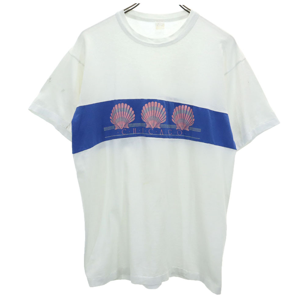 ベルバシーン 70s 80s ヴィンテージ イエロータグ 半袖 Tシャツ L ホワイト Velva Sheen メンズ拍卖