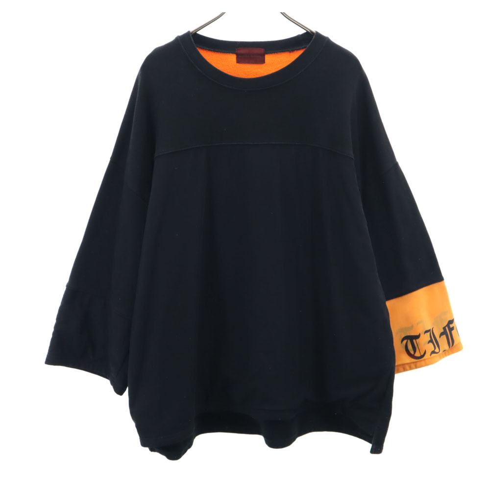 ダンケシェーン 7分袖 スウェット トレーナー F ブラック Danke Schon メンズ拍卖