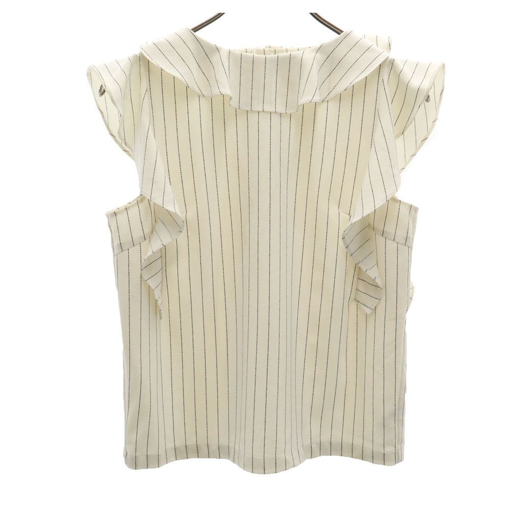 スナイデル ストライプ柄 ノースリーブ カットソー F ホワイト SNIDEL レディース拍卖