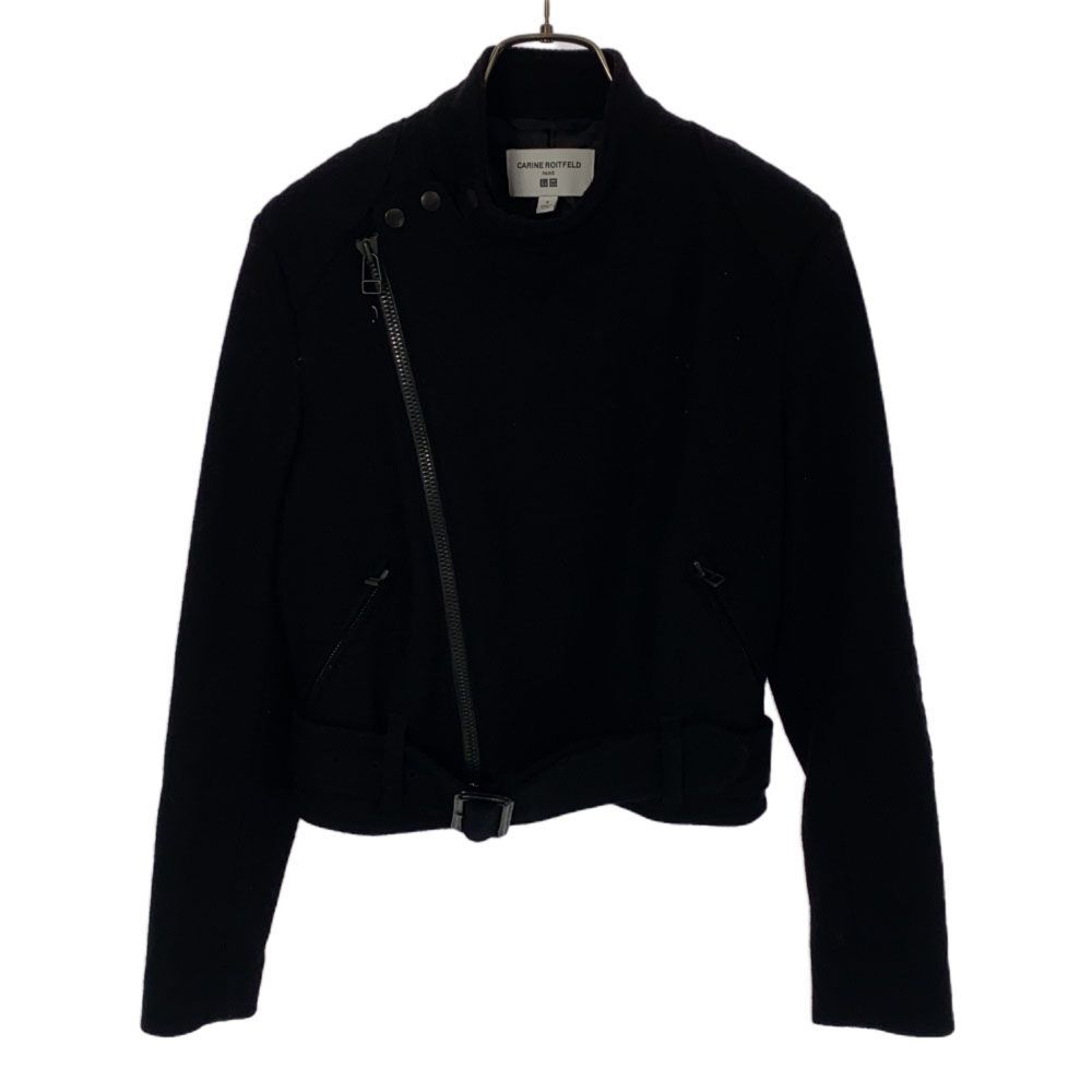 ユニクロ カリーヌ・ロワトフェルド ウールブレンド 長袖 ジャケット S ブラック UNIQLO CARINEROITFELD レディース拍卖