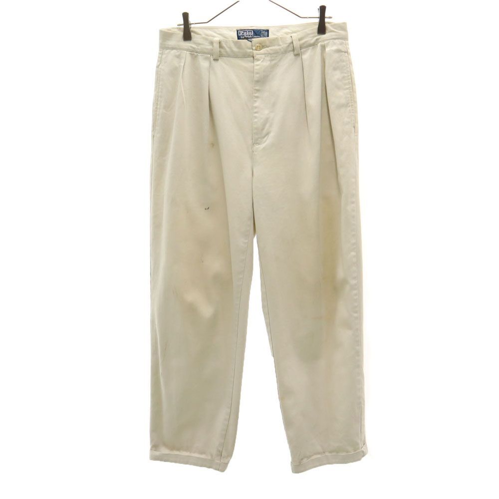 ポロバイラルフローレン 90s オールド ポロチノ チノパンツ W33 ベージュ Polo by Ralph Lauren メンズ拍卖