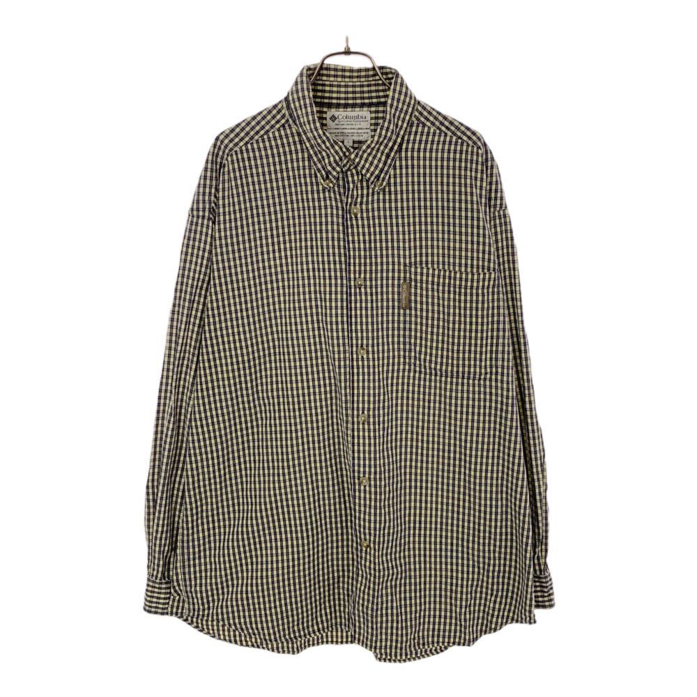 コロンビア チェック柄 長袖 ボタンダウンシャツ L Columbia アウトドア メンズ拍卖
