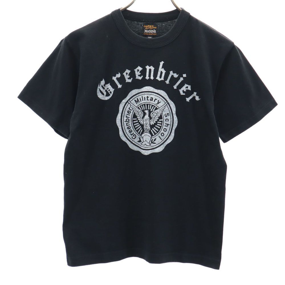 マッコイズ プリント 半袖 Tシャツ 36 ブラック McCOY'S メンズ拍卖