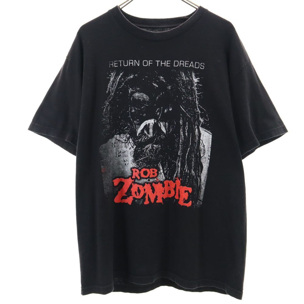 コーン×ロブゾンビ 2016年 半袖 Tシャツ ブラック系 Korn×Rob Zombie バンT メンズ拍卖