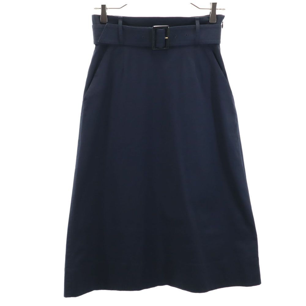 バーバリーブルーレーベルクレストブリッジ 三陽商会 ミモレ丈 スカート 38 BURBERRY BLUE LABEL CRESTBRIDGE サイドジップ レディース拍卖