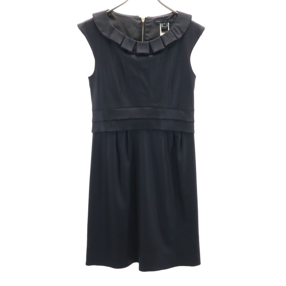 マークバイマークジェイコブス ウールブレンド ノースリーブ 膝丈ワンピース 4 黒 MARC BY MARC JACOBS レディース拍卖