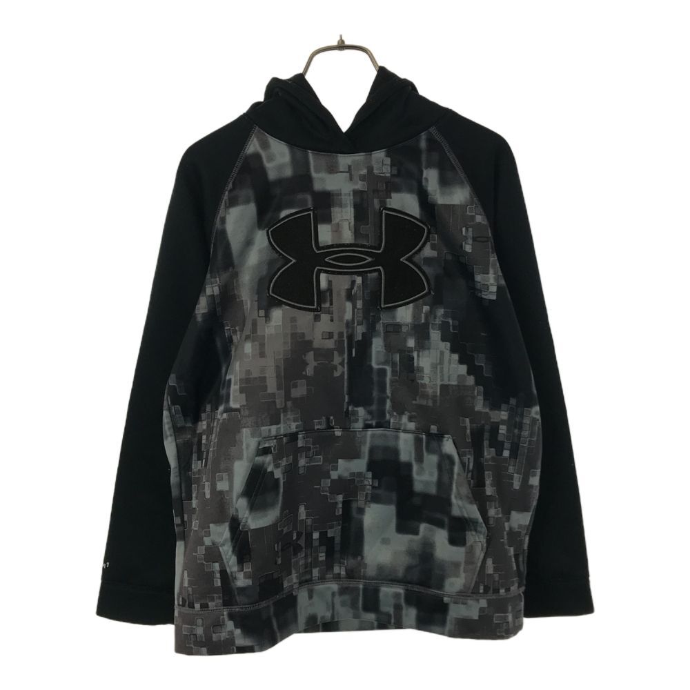 アンダーアーマー 総柄 長袖 パーカー YXL グレー系 UNDER ARMOUR 裏起毛 キッズ拍卖