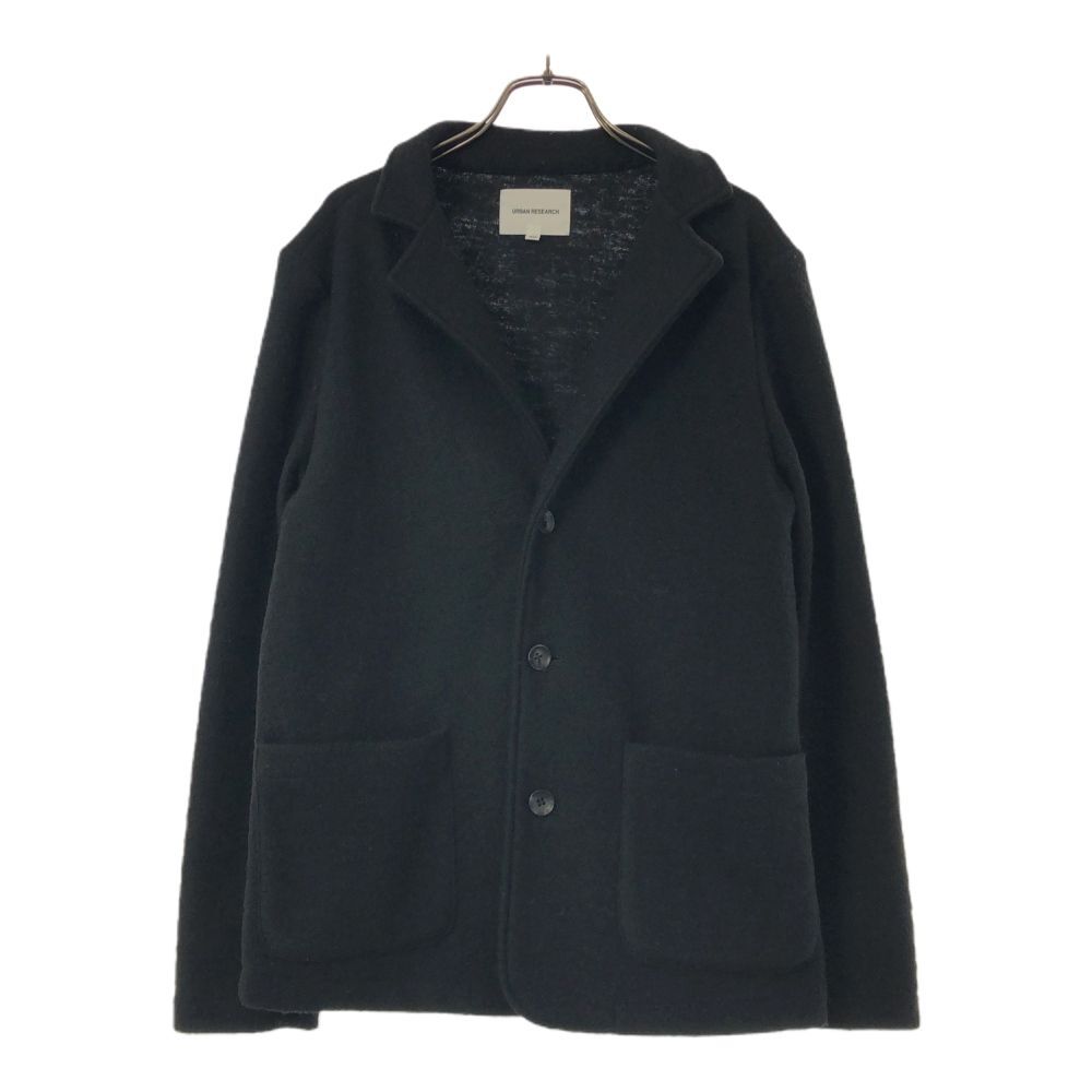 アーバンリサーチ ウールブレンド テーラードジャケット 40 ブラック URBAN RESEARCH メンズ拍卖