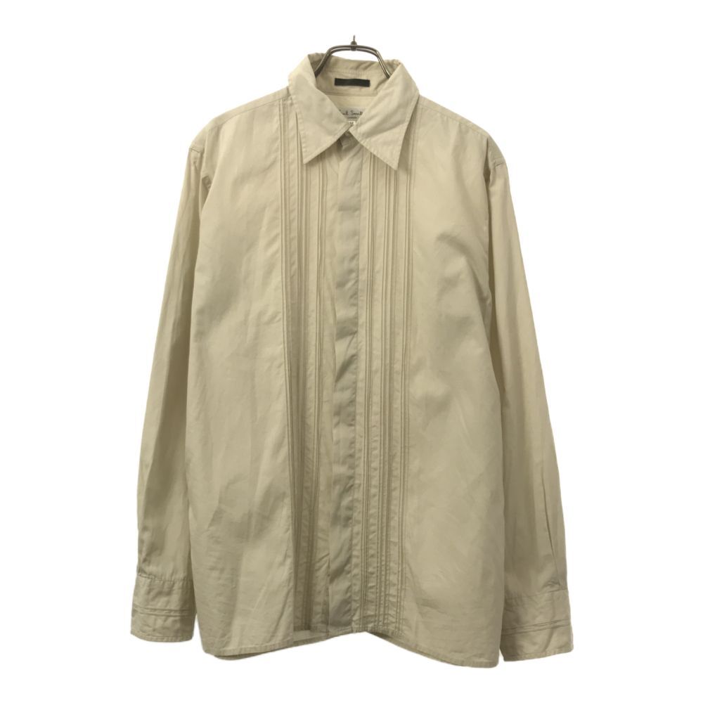 ポールスミス 日本製 長袖 ピンタック ブラウス M ベージュ系 Paul Smith シャツ レディース拍卖