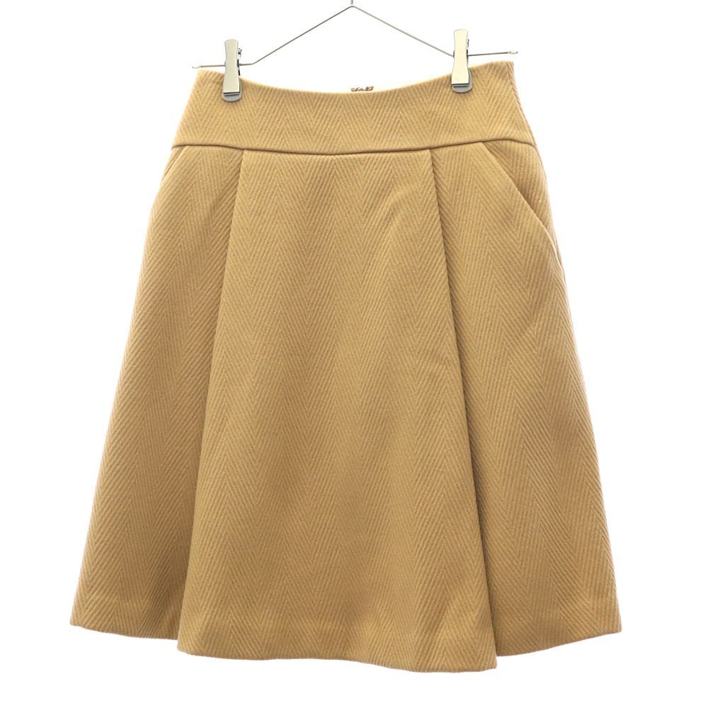 ユナイテッドアローズ 日本製 ウールブレンド ミニ丈 スカート 36 ブラウン系 UNITED ARROWS レディース拍卖