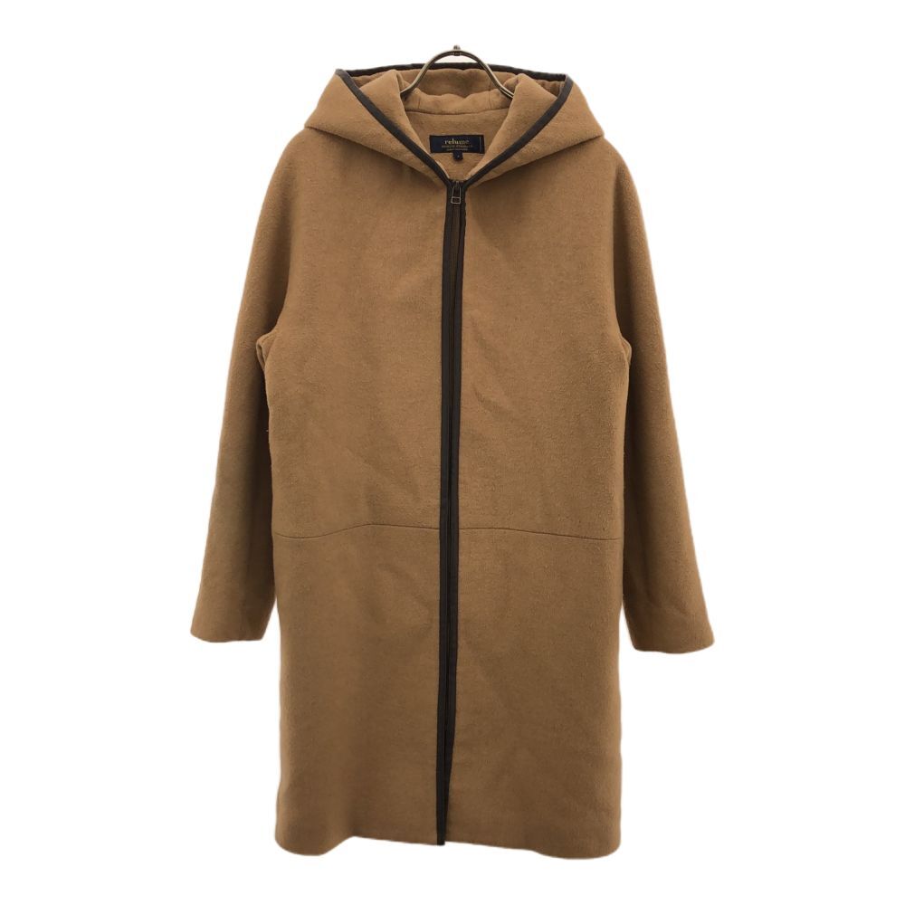 ジャーナルスタンダードレリューム フード付 ウールブレンド コート S ベージュ系 JOURNAL STANDARD relume ジップアップ レディース拍卖