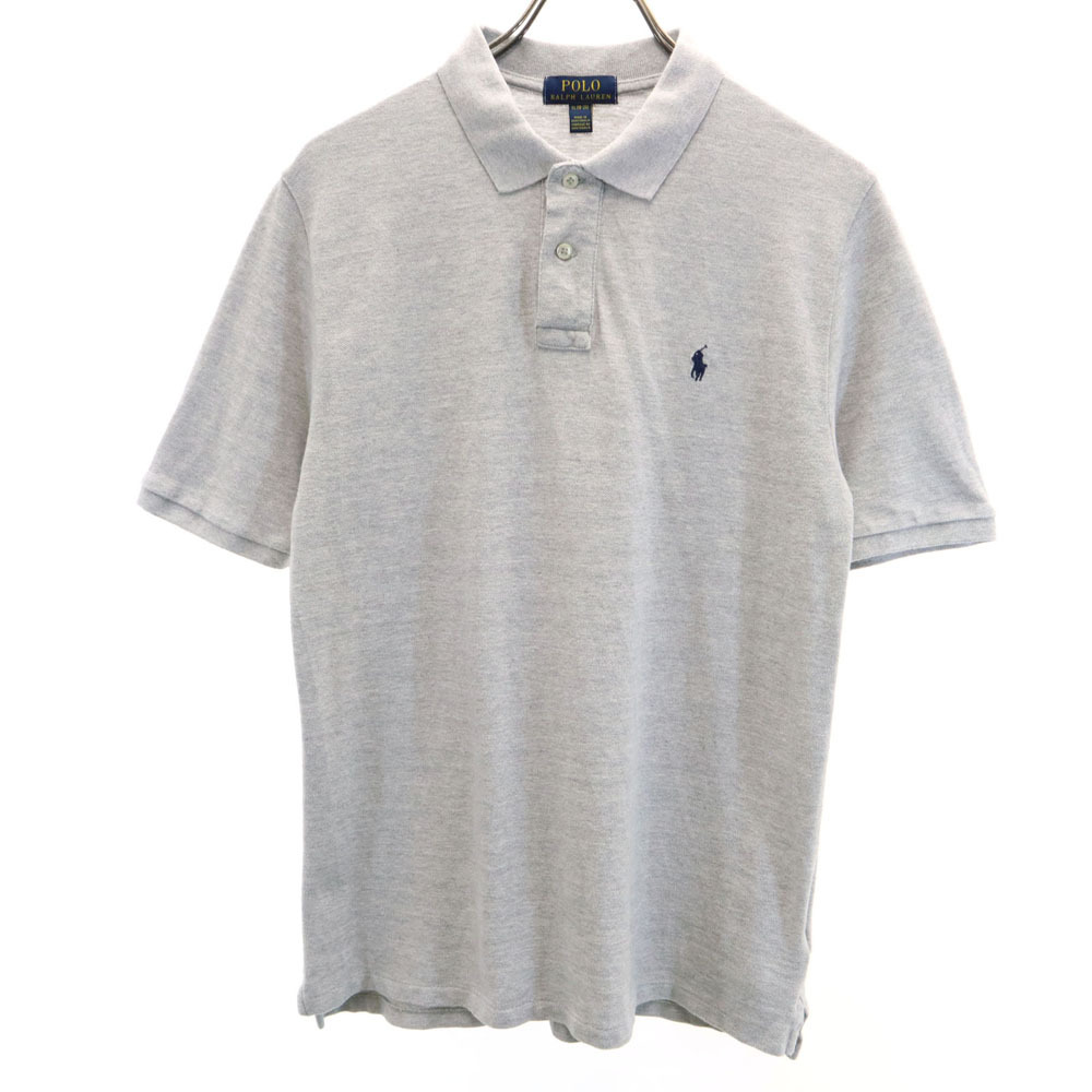 ポロラルフローレン 半袖 ポロシャツ XL(18-20) グレー POLO RALPH LAUREN 鹿の子地 キッズ拍卖