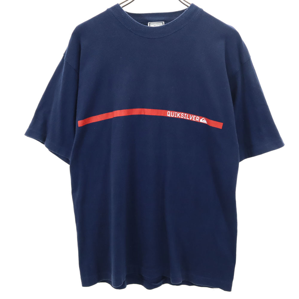 クイックシルバー 90s オールド 半袖 Tシャツ ネイビー系 Quiksilver メンズ拍卖