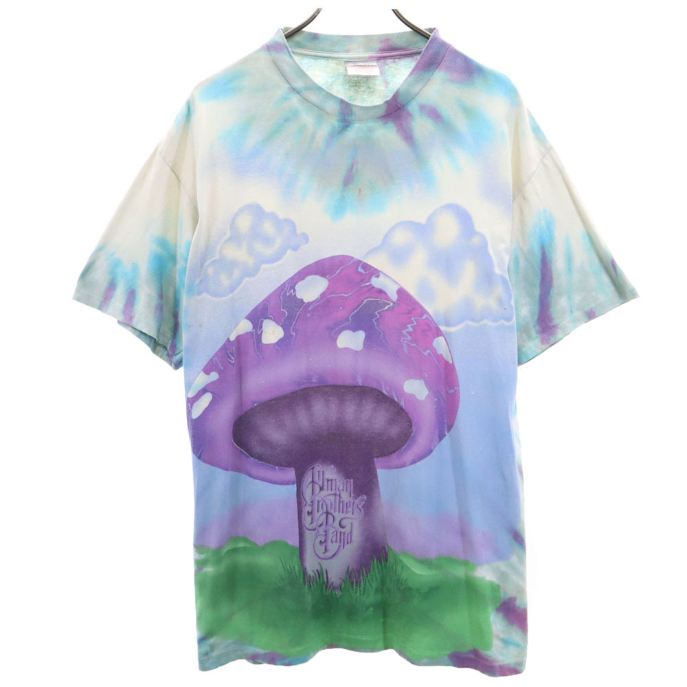 オニータ 90s USA製 タイダイ柄 半袖 Tシャツ L ONEITA バンT ロックバンド The Allman Brothers Band オールド ヴィンテージ メンズ拍卖