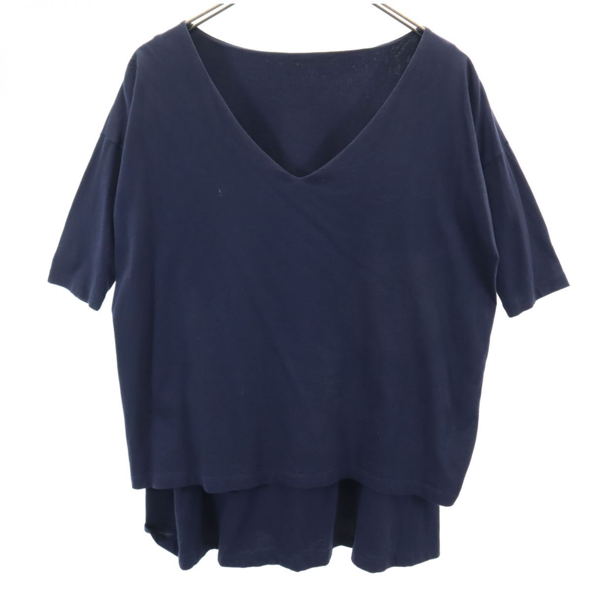 デミリー ロンハーマン 半袖 Vネック レイヤード カットソー XS ネイビー系 DEMYLEE Ron Herman レディース拍卖