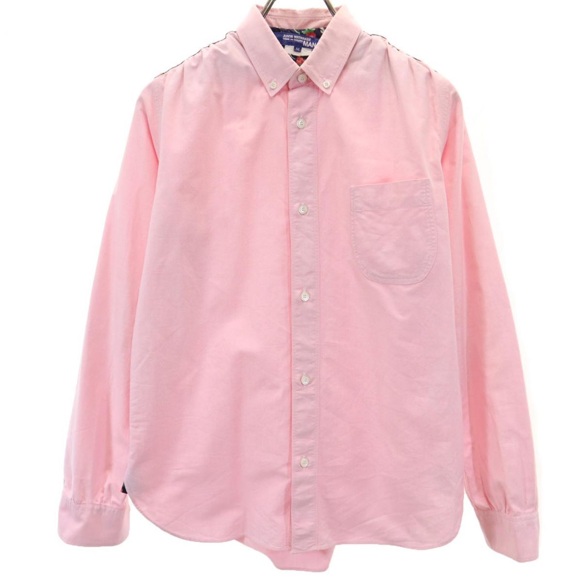 ジュンヤワタナベコムデギャルソンマン 2014年 日本製 チェック柄 長袖 オックスフォード ボタンダウンシャツ M JUNYA WATANABE メンズ拍卖