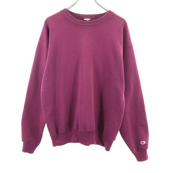 チャンピオン オールド 長袖 トレーナー パープル系 Champion 裏起毛 スウェット メンズ拍卖