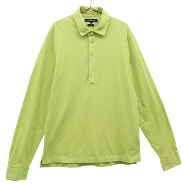 トミーヒルフィガー ロゴ刺繍 長袖 ポロシャツ L グリーン TOMMY HILFIGER メンズ拍卖