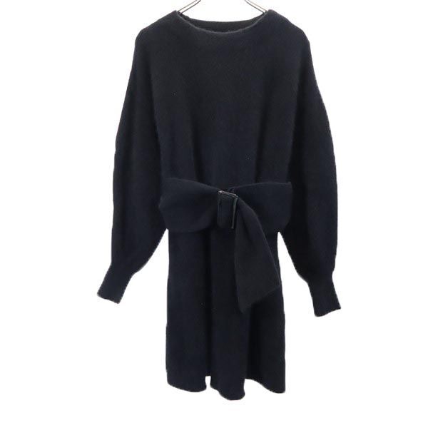 スナイデル 長袖 ウールブレンド ワンピース F 黒 SNIDEL レディース拍卖