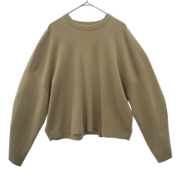 ミラオーウェン 長袖 セーター 1 ベージュ Mila Owen クルーネック構築ボリュームスリーブニット 09WNT224208 レディース拍卖