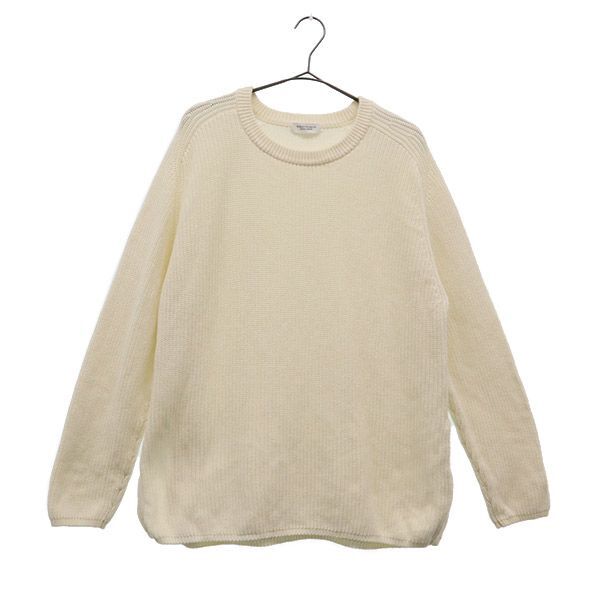 ビューティアンドユースユナイテッドアローズ プリント 長袖 セーター ホワイト BEAUTY&YOUTH UNITED ARROWS ニット ロゴ刺繍 メンズ拍卖