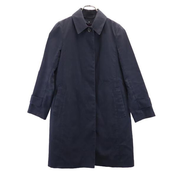 マッキントッシュフィロソフィー 三陽商会 日本製 ライナー付き ステンカラーコート 36 ネイビー MACKINTOSH PHILOSOPHY レディース拍卖