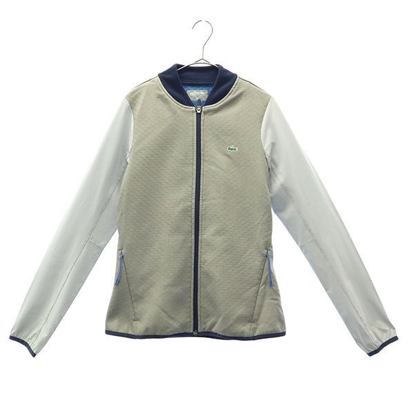 ラコステスポーツ 切替 ジップジャケット 36 グレー LACOSTE SPORT ロゴワッペン レディース拍卖