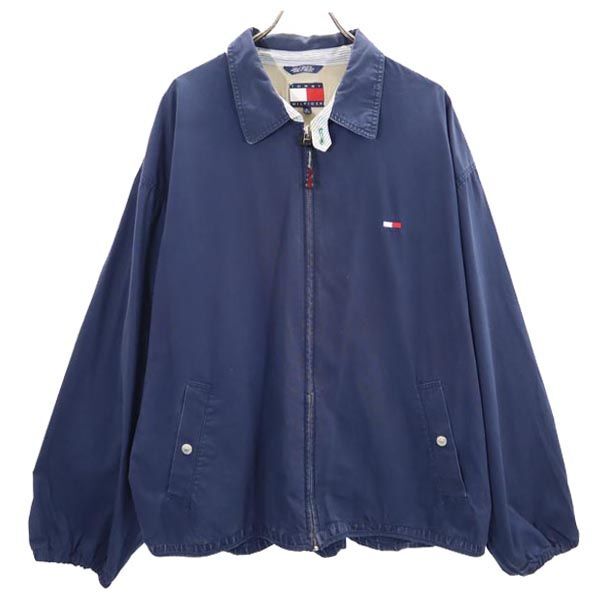 トミーヒルフィガー 90s オールド ブルゾン スイングトップ XL ネイビー TOMMY HILFIGER メンズ拍卖