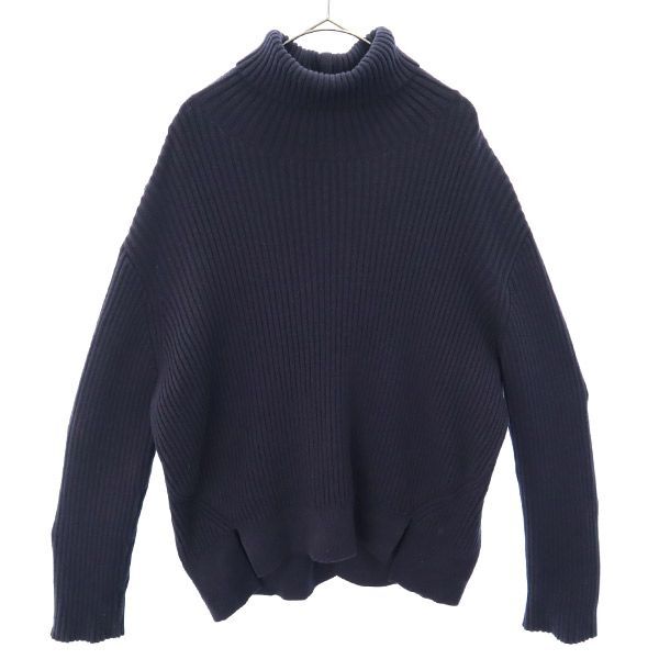 スナイデル フリルコンビチュニックプルオーバー 長袖 ニット F ネイビー SNIDEL セーター SWNT221092 レディース拍卖