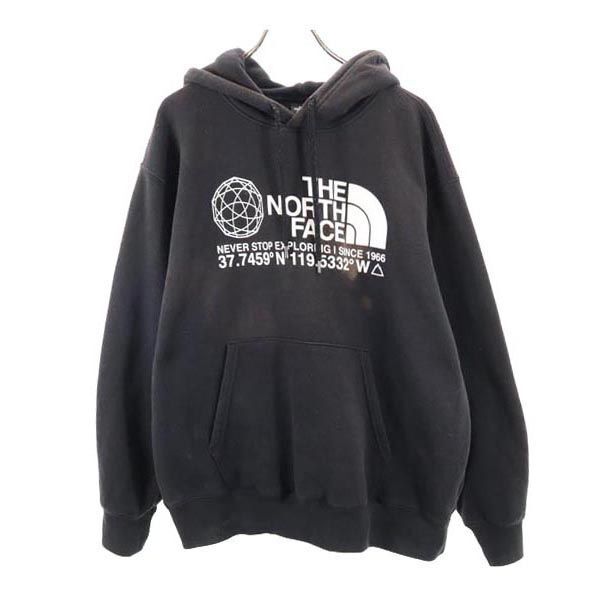 ノースフェイス プリント 長袖 スウェットパーカー M ブラック系 THE NORTH FACE メンズ拍卖