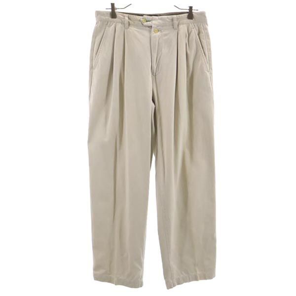 トミーヒルフィガー 90s オールド テーパードパンツ w33 ベージュ TOMMY HILFIGER メンズ拍卖