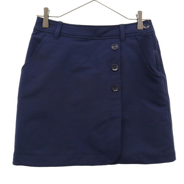 ビバハート ロゴ刺繍 ゴルフ ミニスカート 38 ネイビー VIVA HEART インナーショーツ付 レディース拍卖
