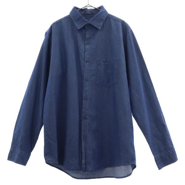 アイテムズアーバンリサーチ 長袖 シャツ 40 ブルー ITEMS URBAN RESEARCH メンズ拍卖