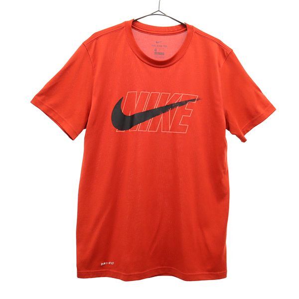 ナイキ プリント トレーニング 半袖 Tシャツ M レッド NIKE スポーツ ウォームアップ メンズ拍卖