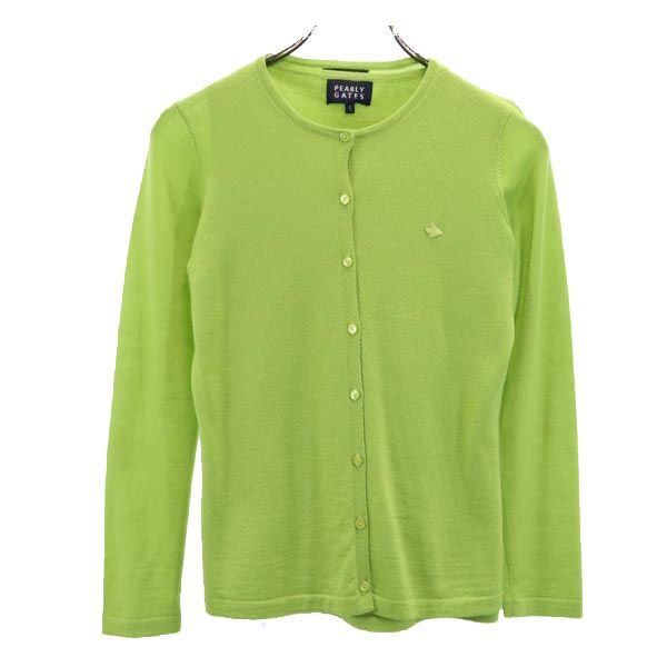 パーリーゲイツ ゴルフ 長袖 2点セット アンサンブル カーディガン 1 グリーン PEARLY GATES レディース拍卖