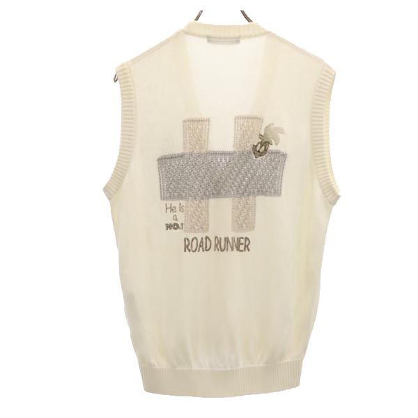 グリーンクラブ ROAD RUNNER バック刺繍 ニットベスト 3 ホワイト系 GREENCLUBS メンズ拍卖